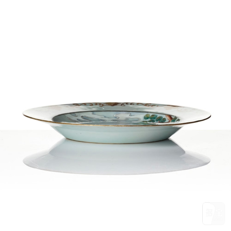 A famille rose 'European Subject' dinner plate, - 图2